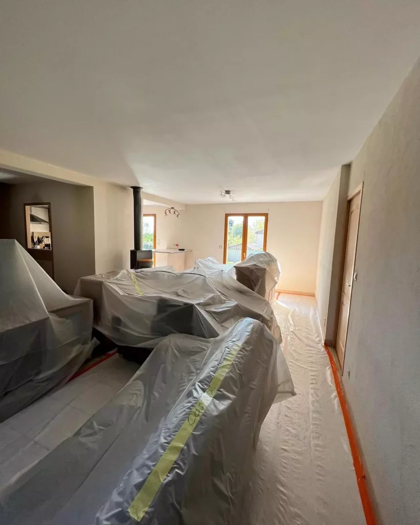 Protection des sols et murs de chantier pour travaux à Lyon